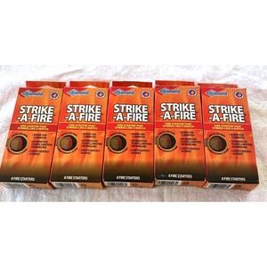 Lot Of 5 Strike-A-Fire Diamond Brand Fire Starter Matches ‎ Boxes (37 Total)